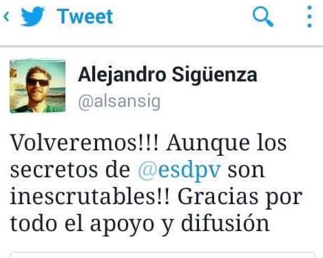 Alejandro Siguenza su Twitter