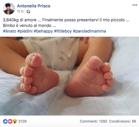 Antonella Prisco: è nato il suo bambino!