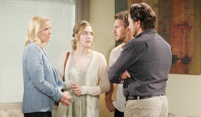 Brooke, Hope, Liam e Ridge / Copyright foto: CBS - JPI Studios