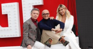 Pupo, Alfonso Signorini e Wanda Nara del Grande Fratello Vip / Foto per gentile concessione MEDIASET