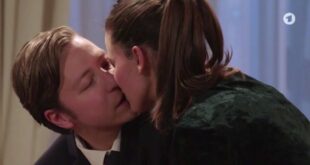 Gerry e Merle si baciano, Tempesta d'amore © ARD (Screenshot) (1)