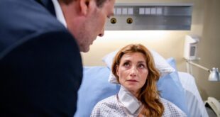Christoph fa visita ad Alexandra in ospedale, Tempesta d'amore © ARD WDR Christof Arnold