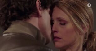 Raphael e Rosalie si baciano, Tempesta d'amore © ARD (Screenshot)