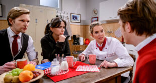 Theo, Greta e Lale / Tempesta d'amore (foto Mediaset)