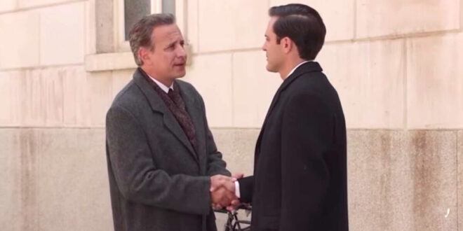 Professor Di Meo ed Enrico / Il paradiso delle signore (screenshot)